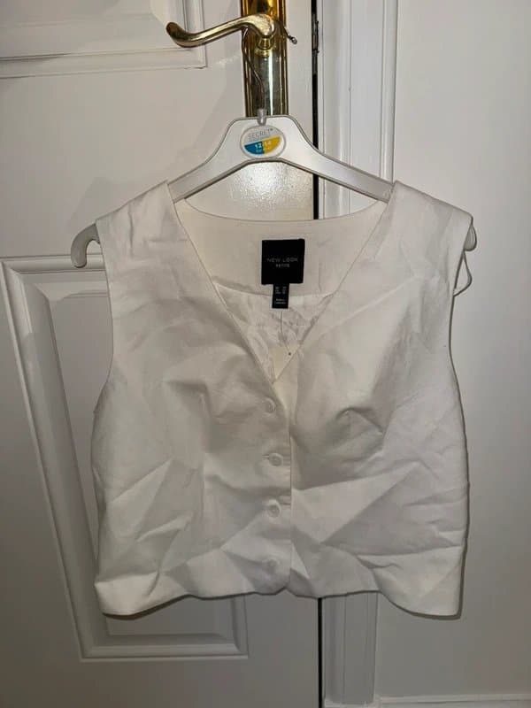 New Look White waistcoat