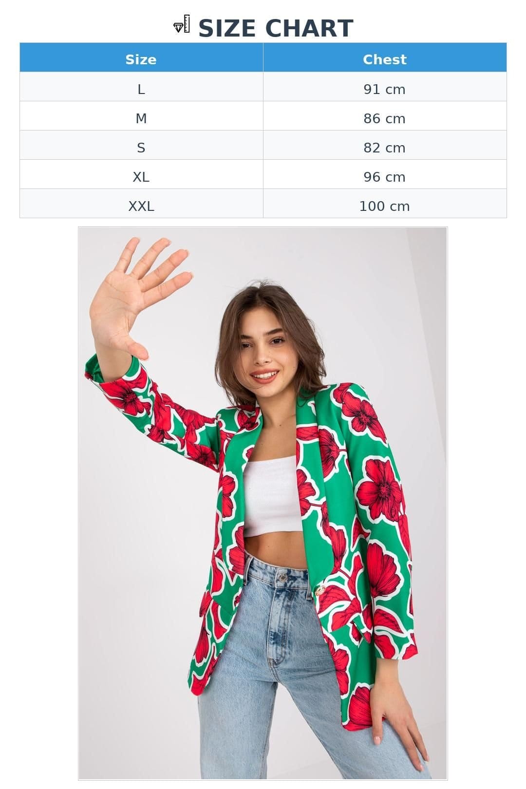 Love Lace Love Lace Women's Colorful Straight Cut Lined Jacket in Green - 4