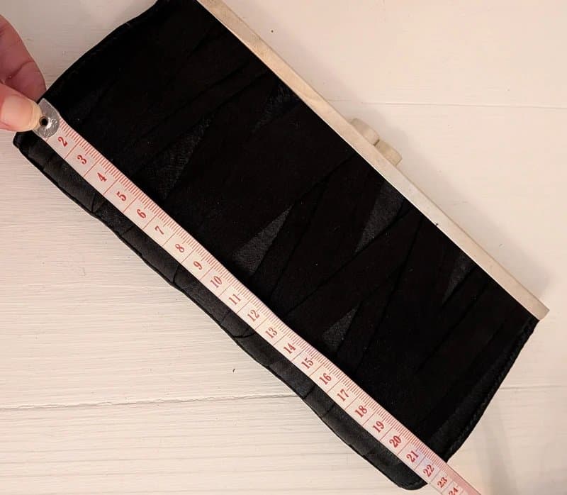 New Look Black Satin Clutch Bag Evening or Going Out