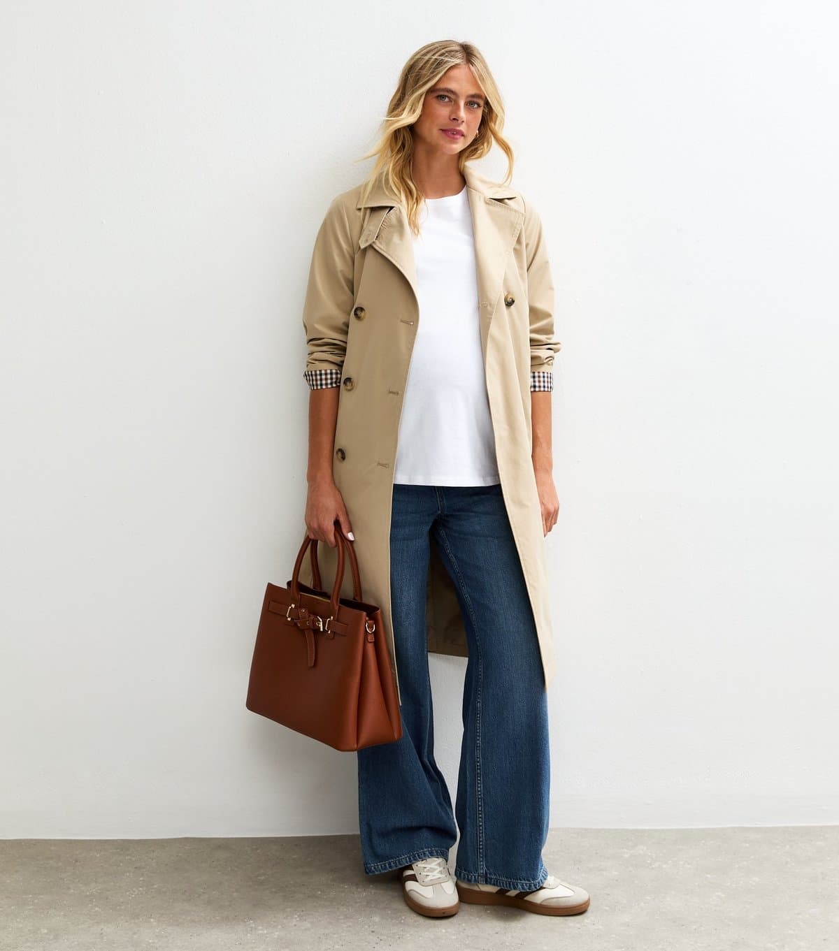 New Look New Look Blue Maternity Over Bump Wide Leg Jeans