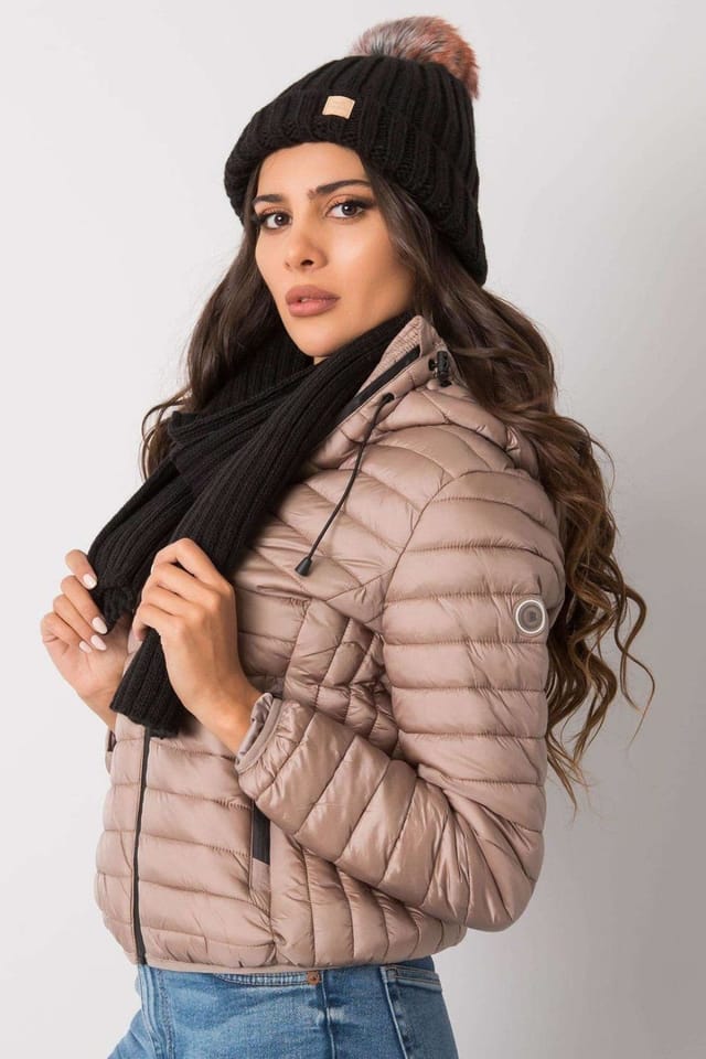 Love Lace Love Lace Women's Winter Hat & Scarf Set Keep Cozy for Cold Weather Days Everywhere in Black - 2