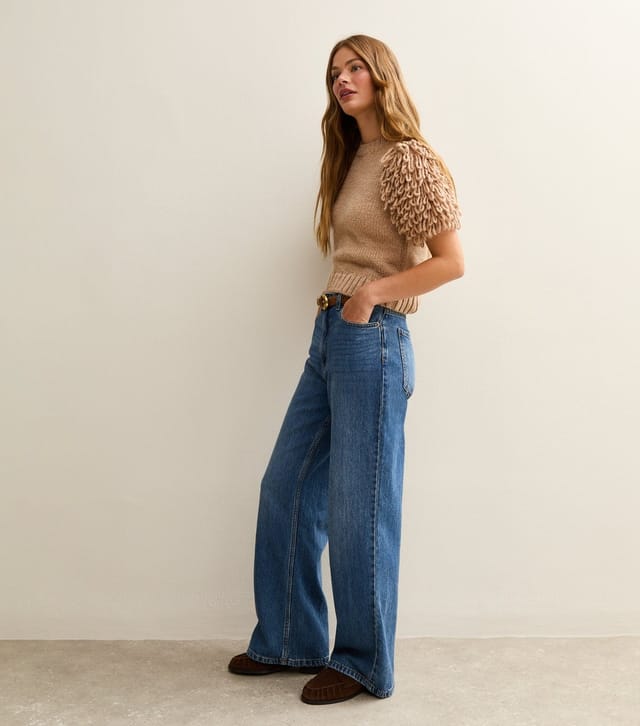 New Look Women's Camel Loop Stitch Sleeve Knitted Top New Look - 3