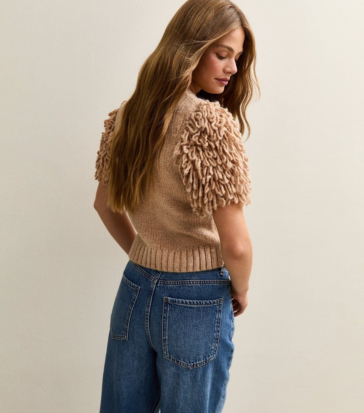 New Look Women's Camel Loop Stitch Sleeve Knitted Top New Look - 4