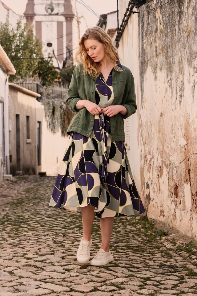 Celtic & Co Celtic & Co Women's Grown On Sleeve Midi Shirt Dress - 3