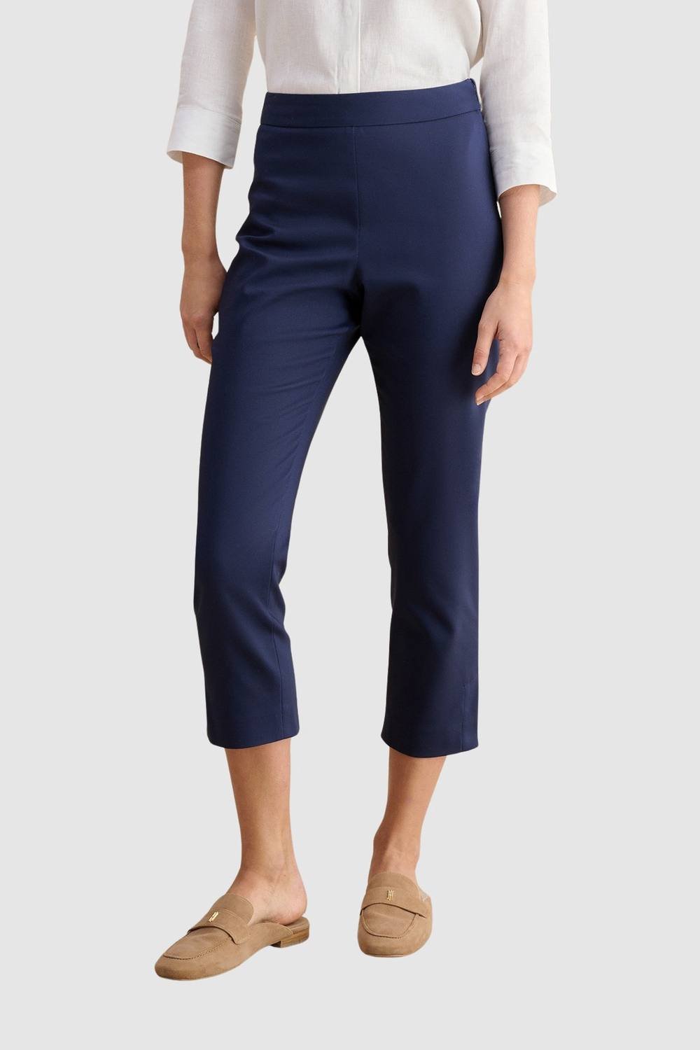 Hobbs London Hobbs London Women's Giselle Capri Pants in Dark Navy - 4