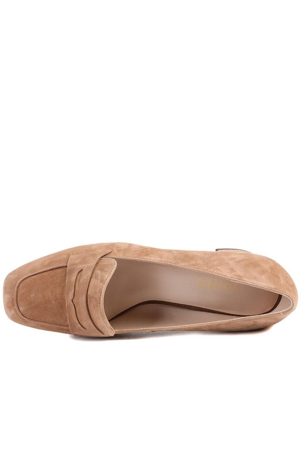 Jones Bootmaker Jones Bootmaker Women's Zeta Leather Court Shoes in Tan - 4