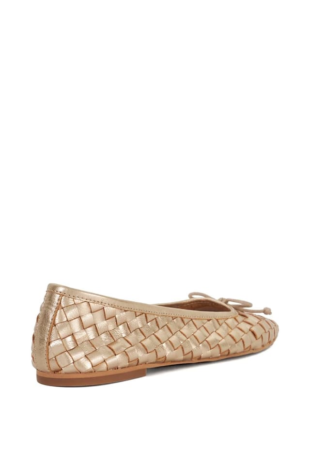 Dune London Dune London Women's 'Heat' Leather Ballet Pumps in Metallics - 3