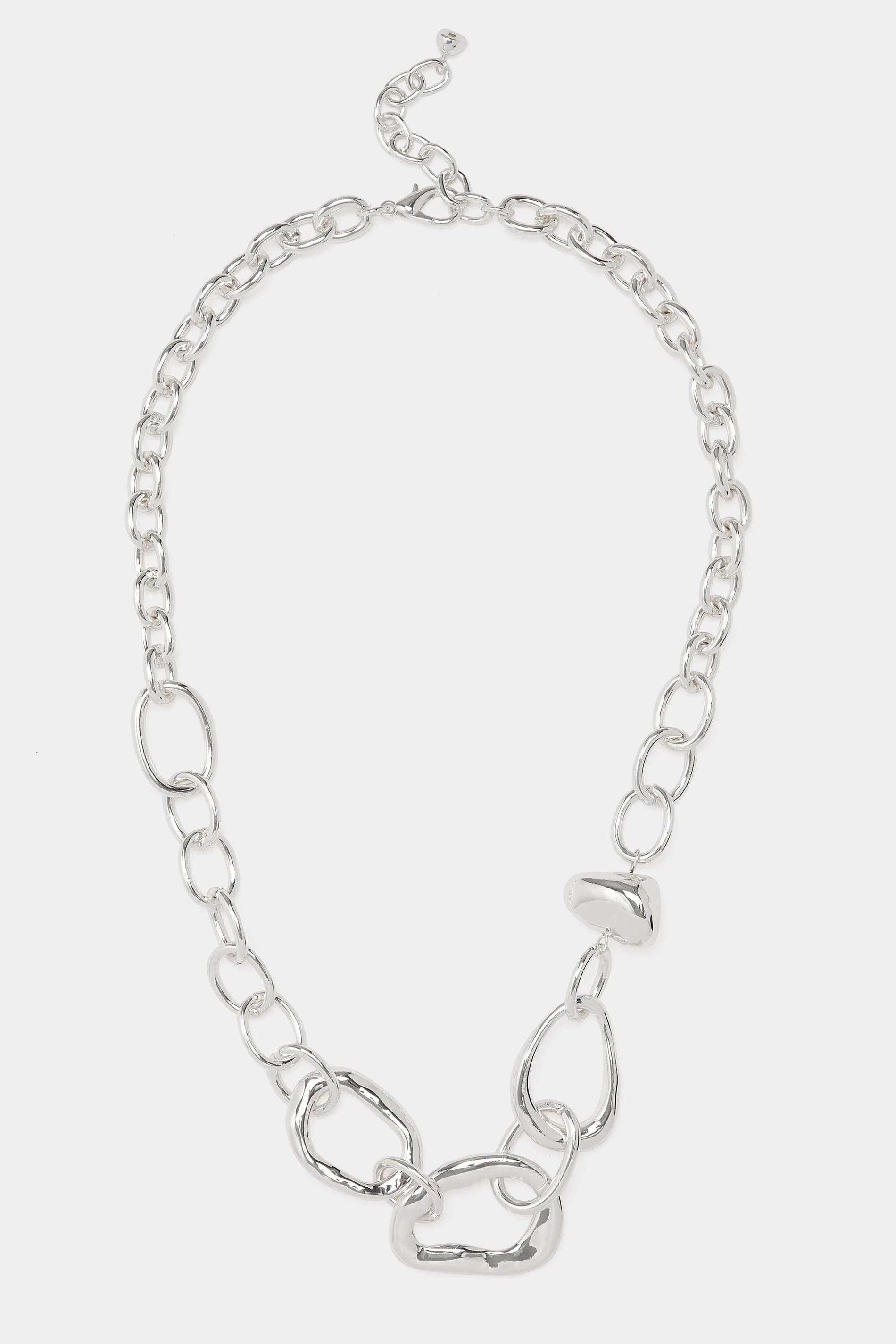 Yours Silver Tone Statement Chain Link Necklace