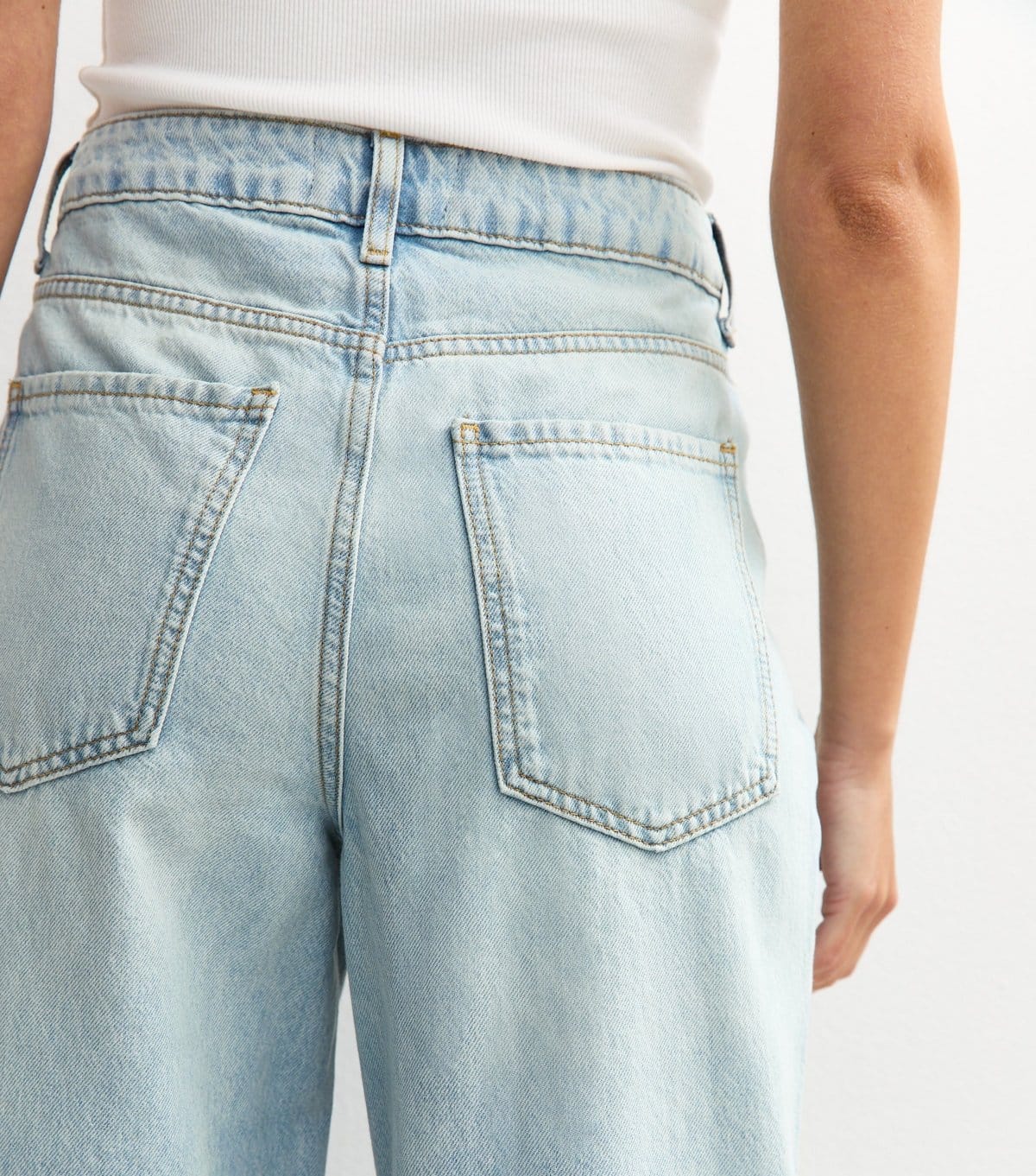 New Look Women's Light Blue Adalae High Waist Wide Leg Jeans New Look - 4