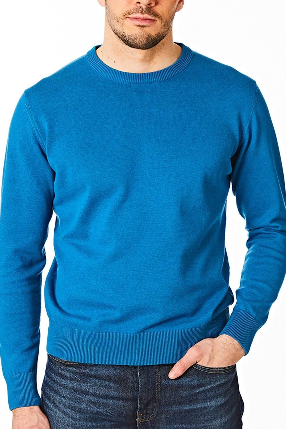 CastlePoint CastlePoint Men's Crew Neck Knitted Jumper in Blue - 2