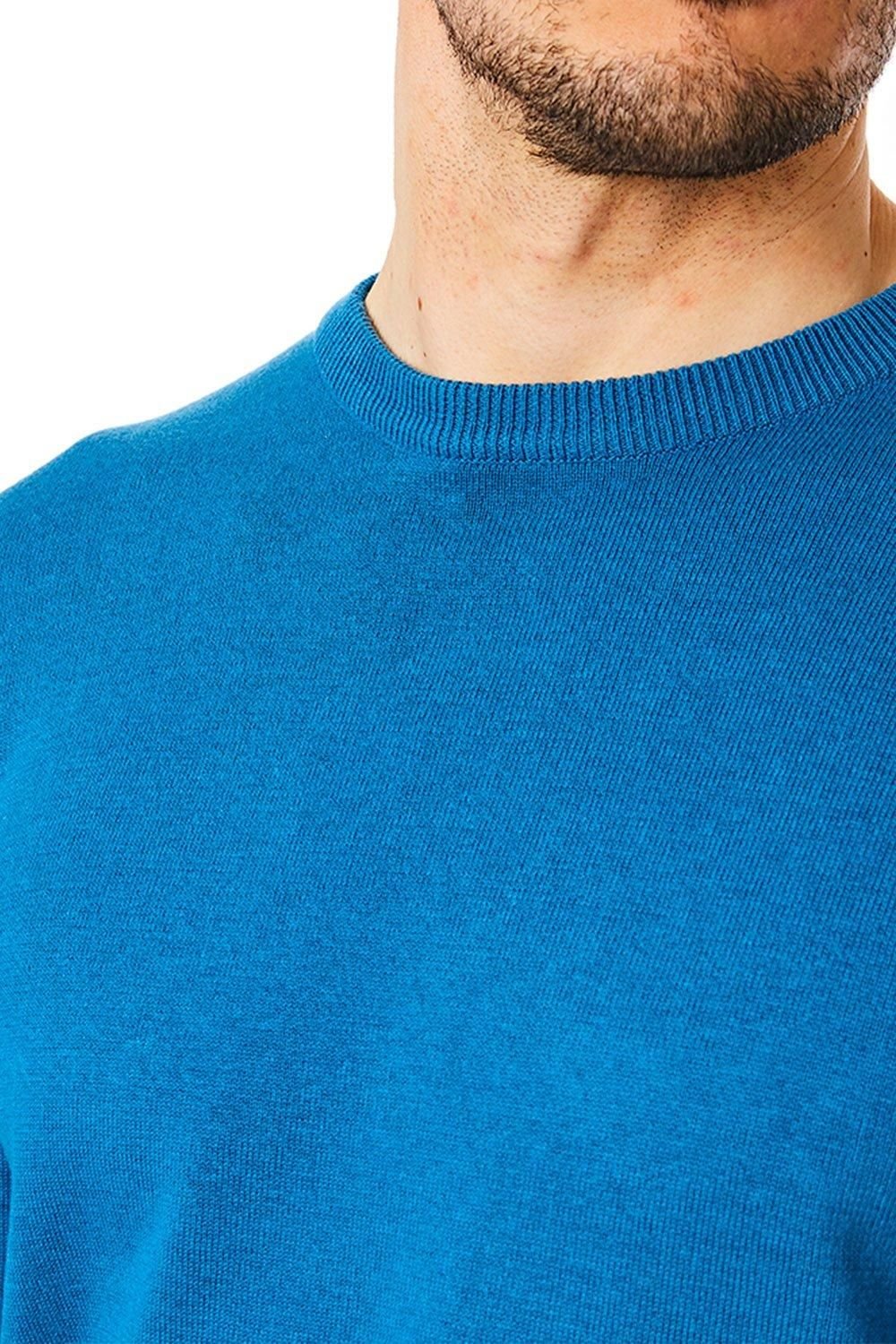 CastlePoint CastlePoint Men's Crew Neck Knitted Jumper in Blue - 4