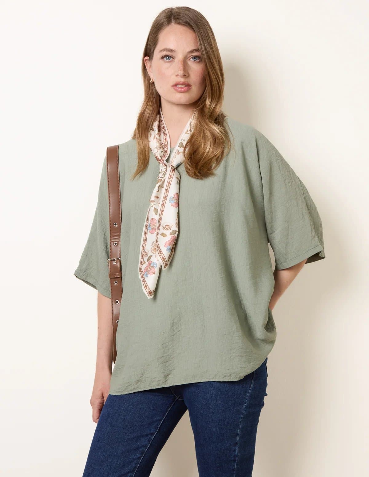 Blue Vanilla Scarf Viscose Top