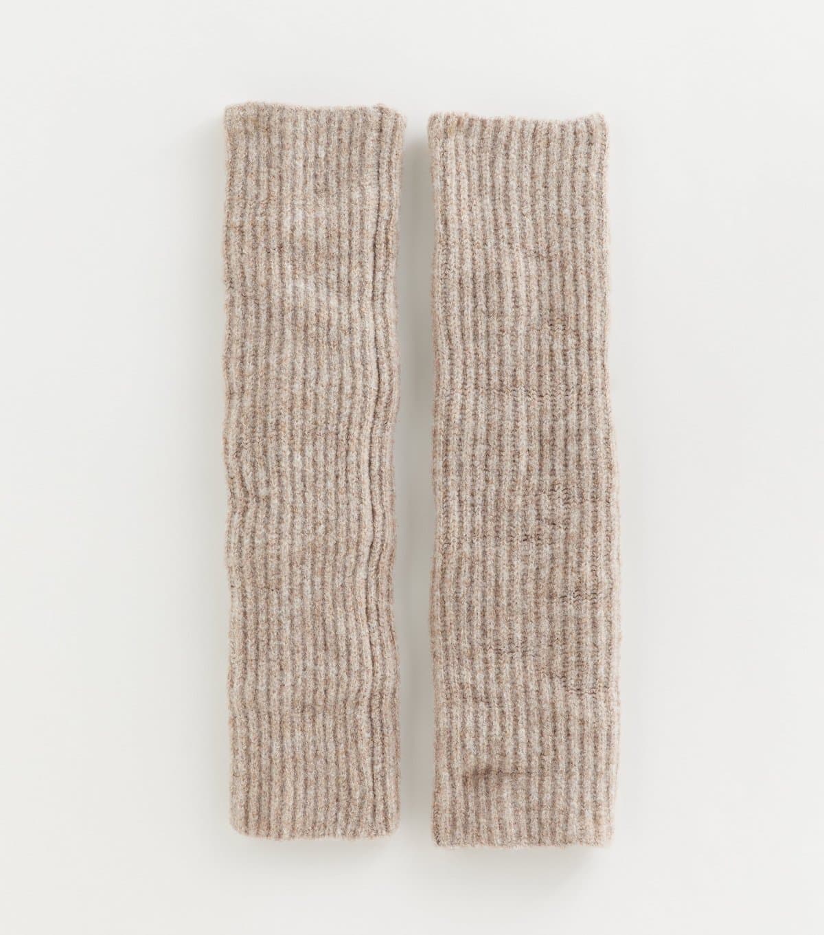 New Look Oatmeal Ribbed Leg Warmers New Look