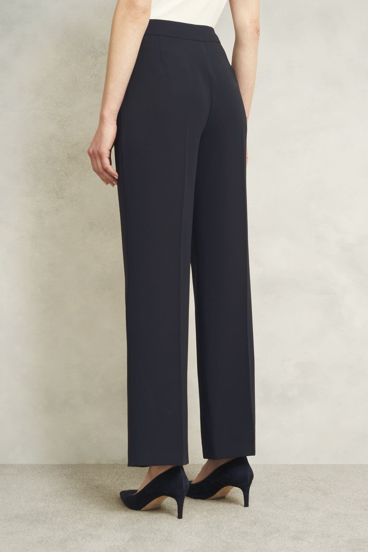 Hobbs London Hobbs London Women's Mel Wide Trouser in Dark Navy - 4