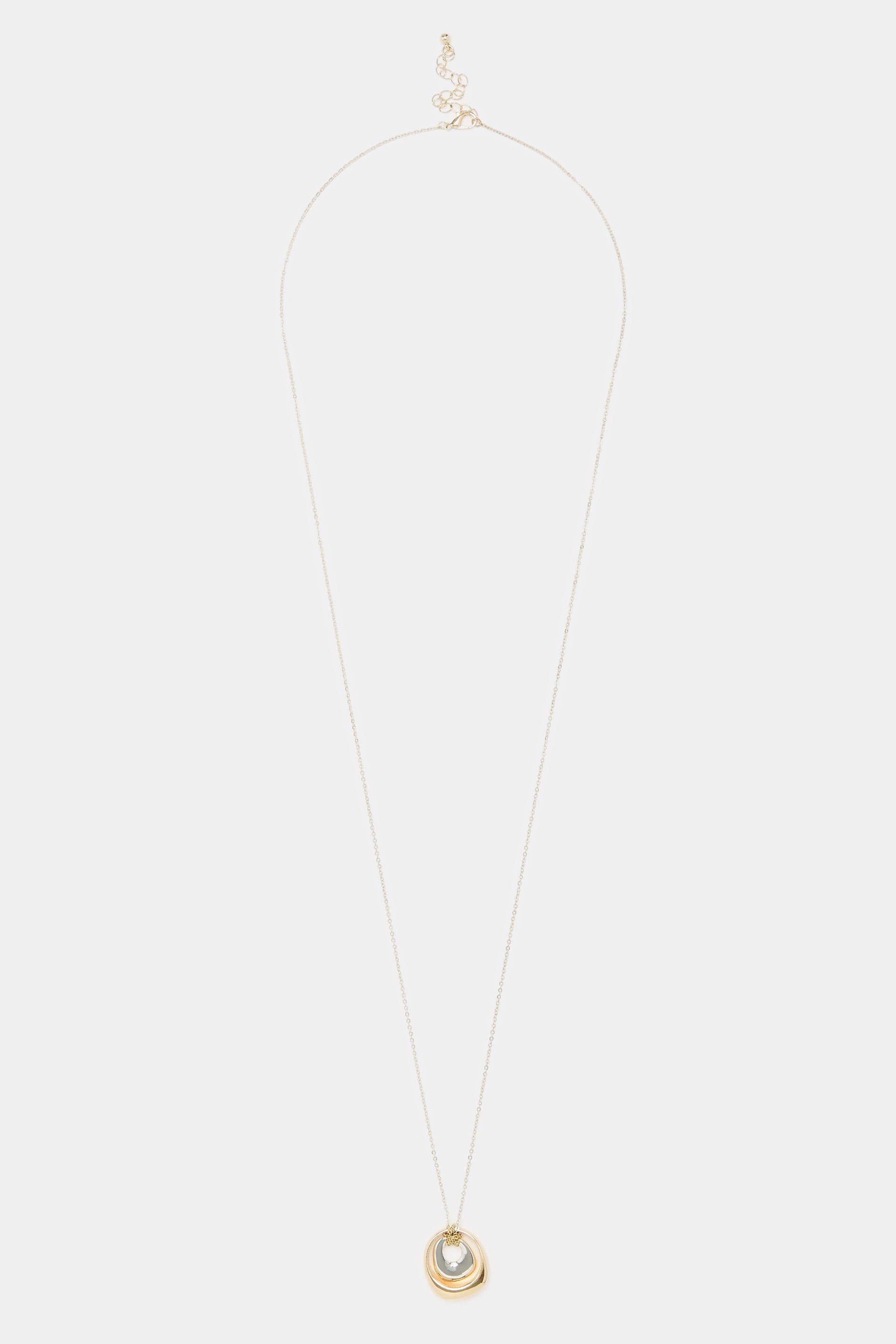 Yours Gold & Sliver Two Toned Pendant Necklace