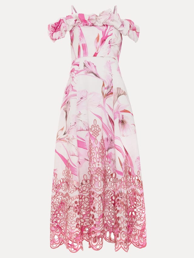 Phase Eight Phase Eight Women's Esme Linen Dress in Bright Pink - 2