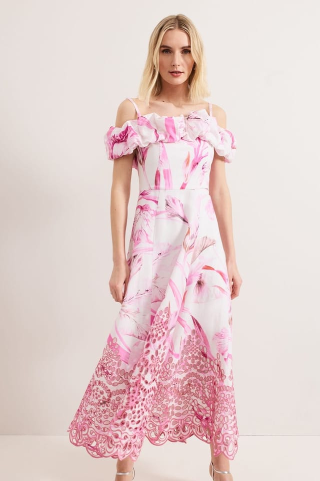 Phase Eight Phase Eight Women's Esme Linen Dress in Bright Pink - 3