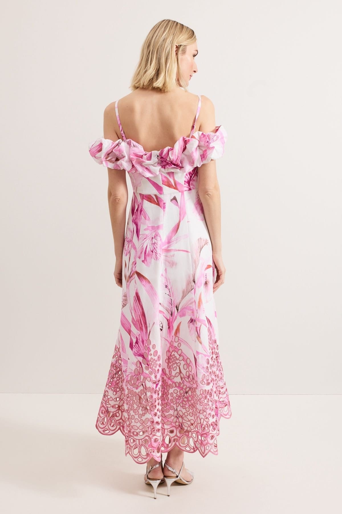 Phase Eight Phase Eight Women's Esme Linen Dress in Bright Pink - 4