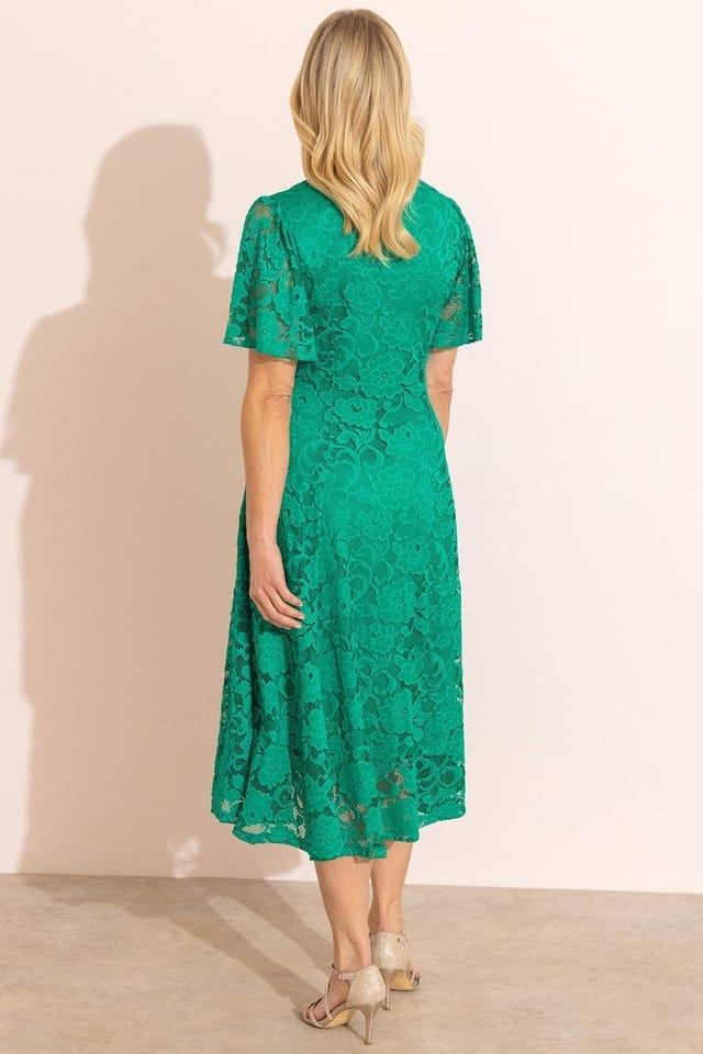 Anna Rose Anna Rose Women's Floral Lace Dress in Jade - 3