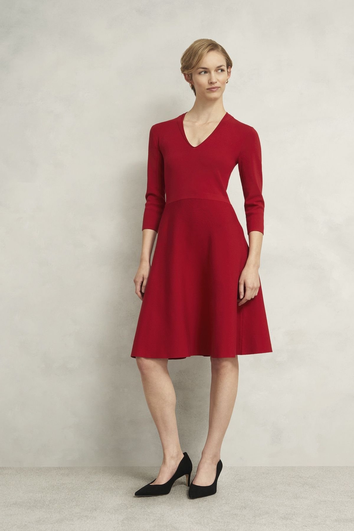 Hobbs London Hobbs London Women's Scarlett Knit Dress in Crimson - 1