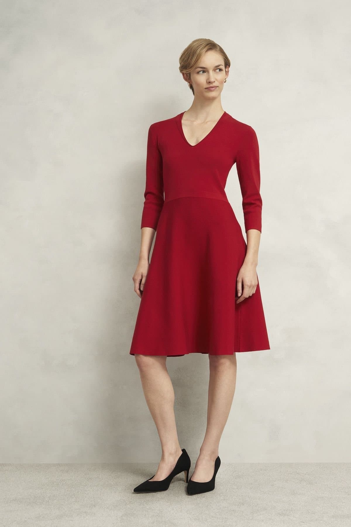 Hobbs London Hobbs London Women's Scarlett Knit Dress in Crimson