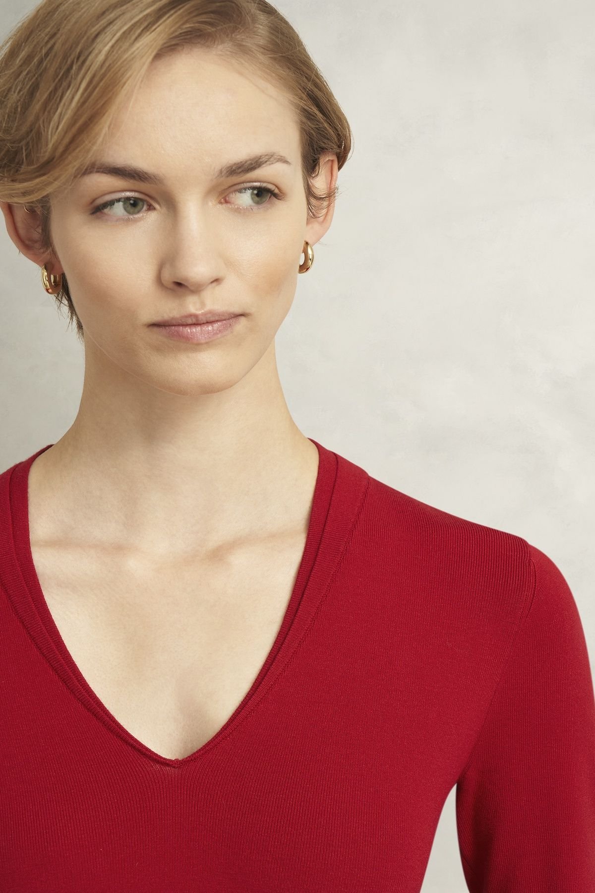 Hobbs London Hobbs London Women's Scarlett Knit Dress in Crimson - 3