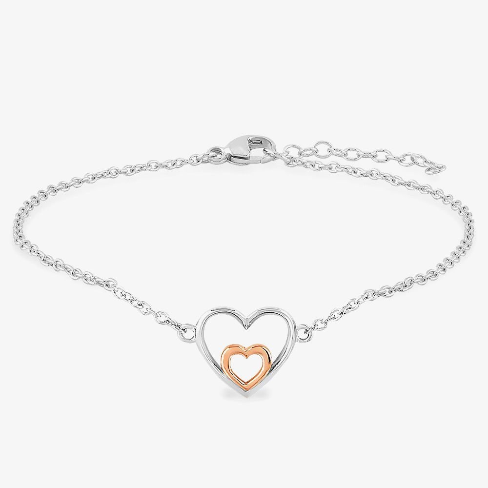 Rosa Lea Rosa Lea Women's Double Heart Necklace AM-2THB027706 in Silver - 3