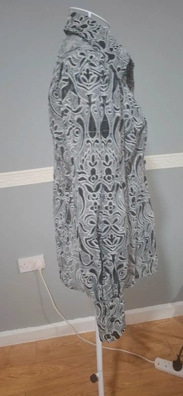 River Island Grey Lace Sheer Button-Up Shirt