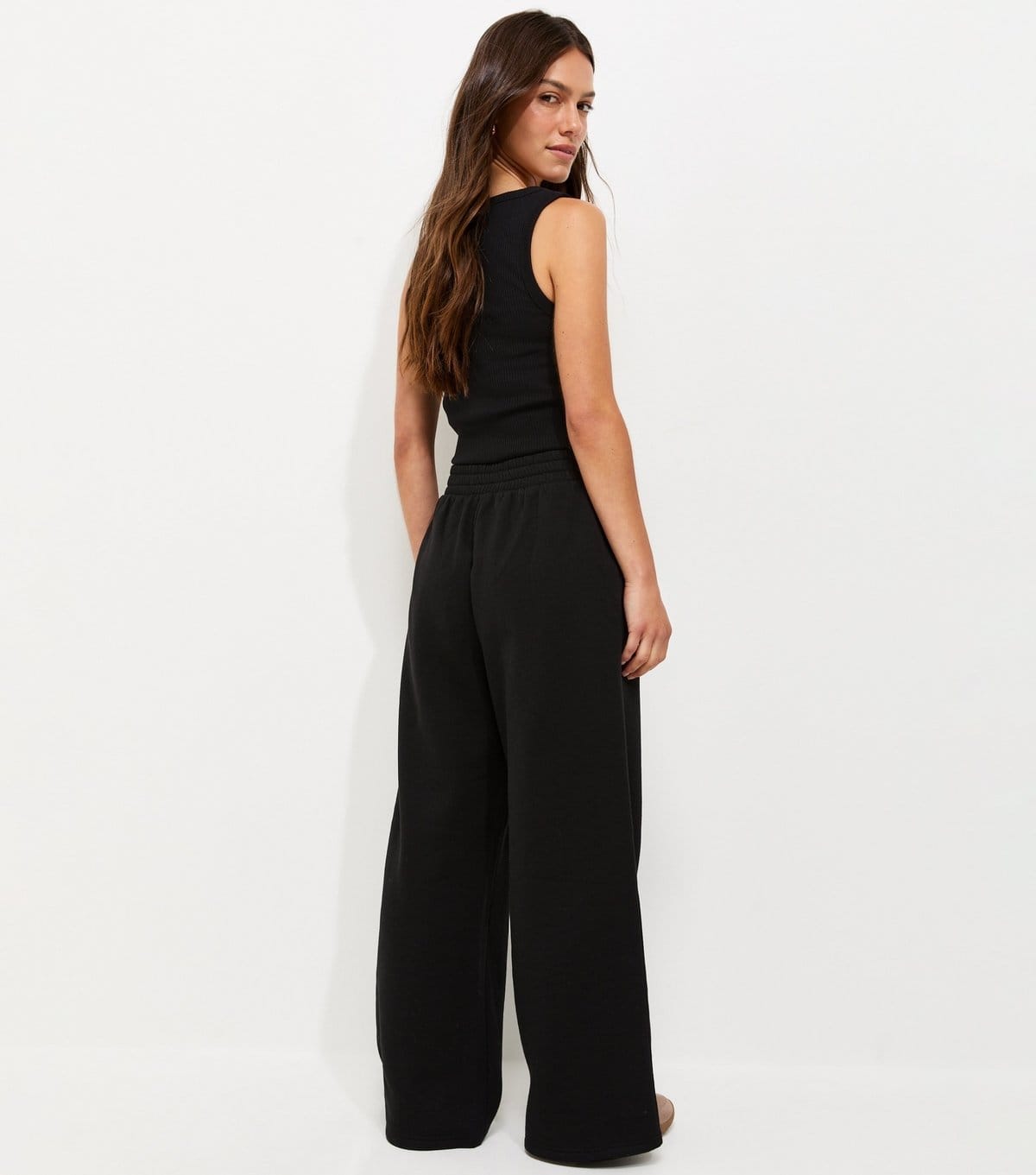 New Look Women's Petite Black Cotton Rich Wide Leg Joggers New Look - 4