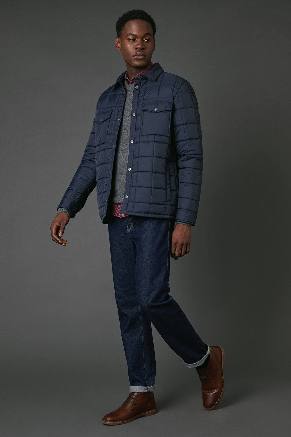 Maine Maine Men's Navy Quilted Jacket - 2