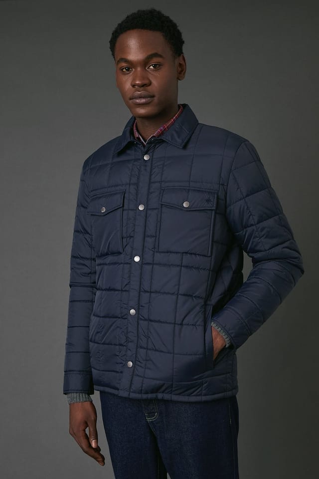Maine Maine Men's Navy Quilted Jacket - 2