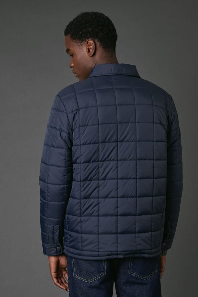 Maine Maine Men's Navy Quilted Jacket - 3