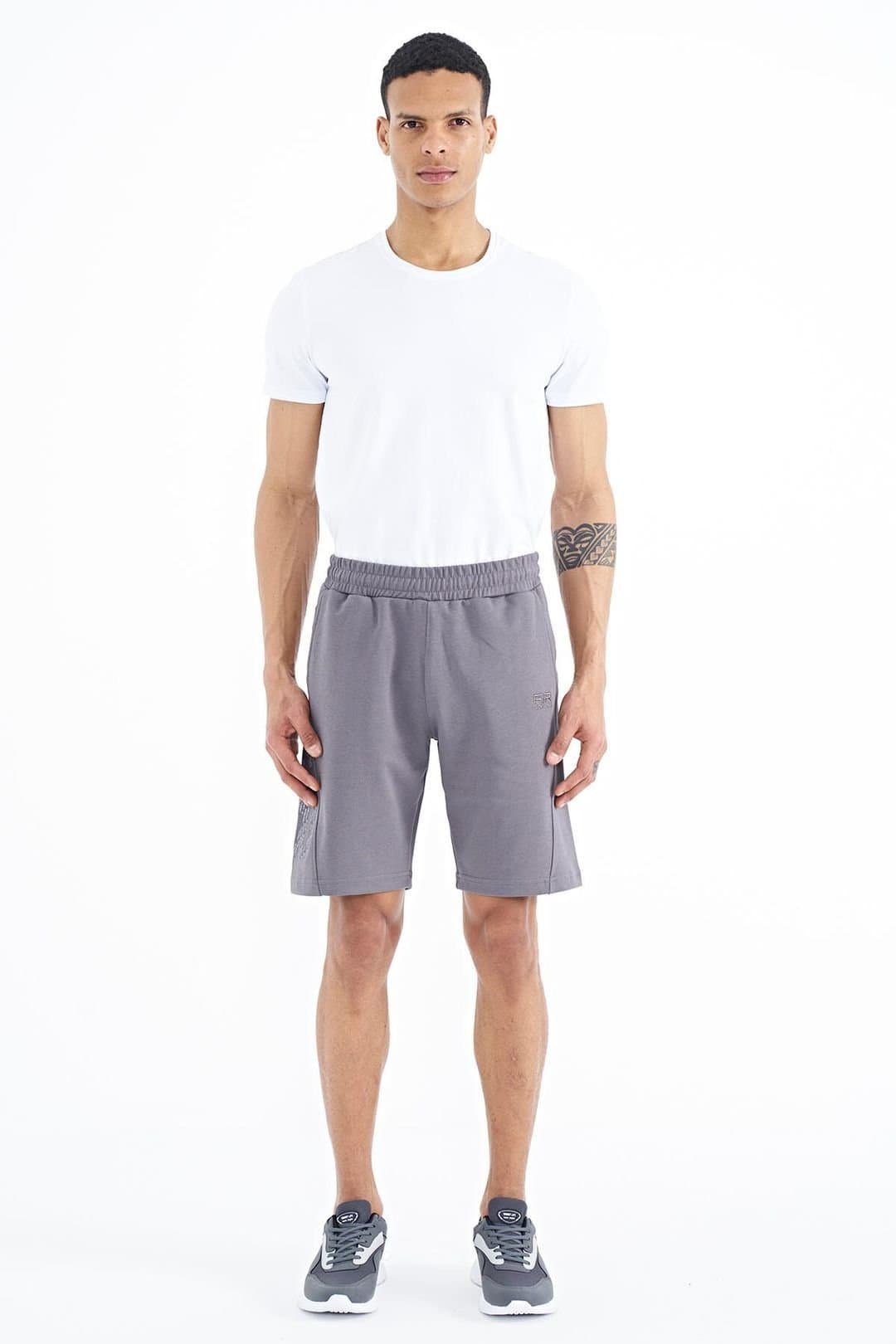 Tommy Life Tommy Life Men's Cotton-Blend Sweat Shorts in Grey