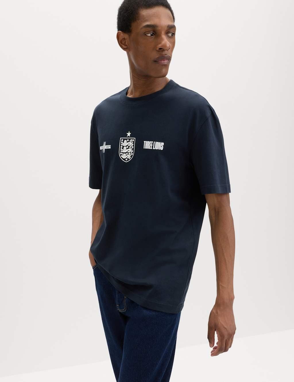 Marks & Spencer M&S FIFA World Cup 26™ England T Shirt Navy