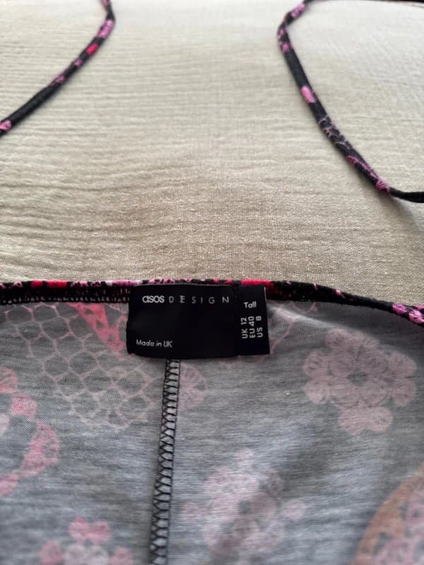 ASOS Pink & Black Halterneck Summer Dress
