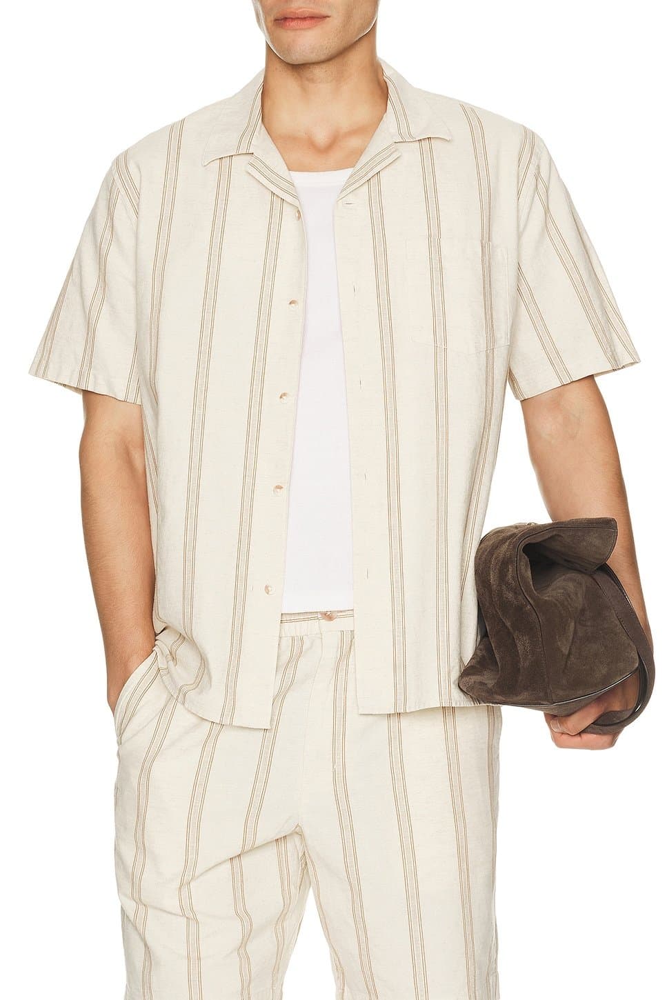 revolve Revolve Cove Stripe Short Sleeve Cabana Shirt