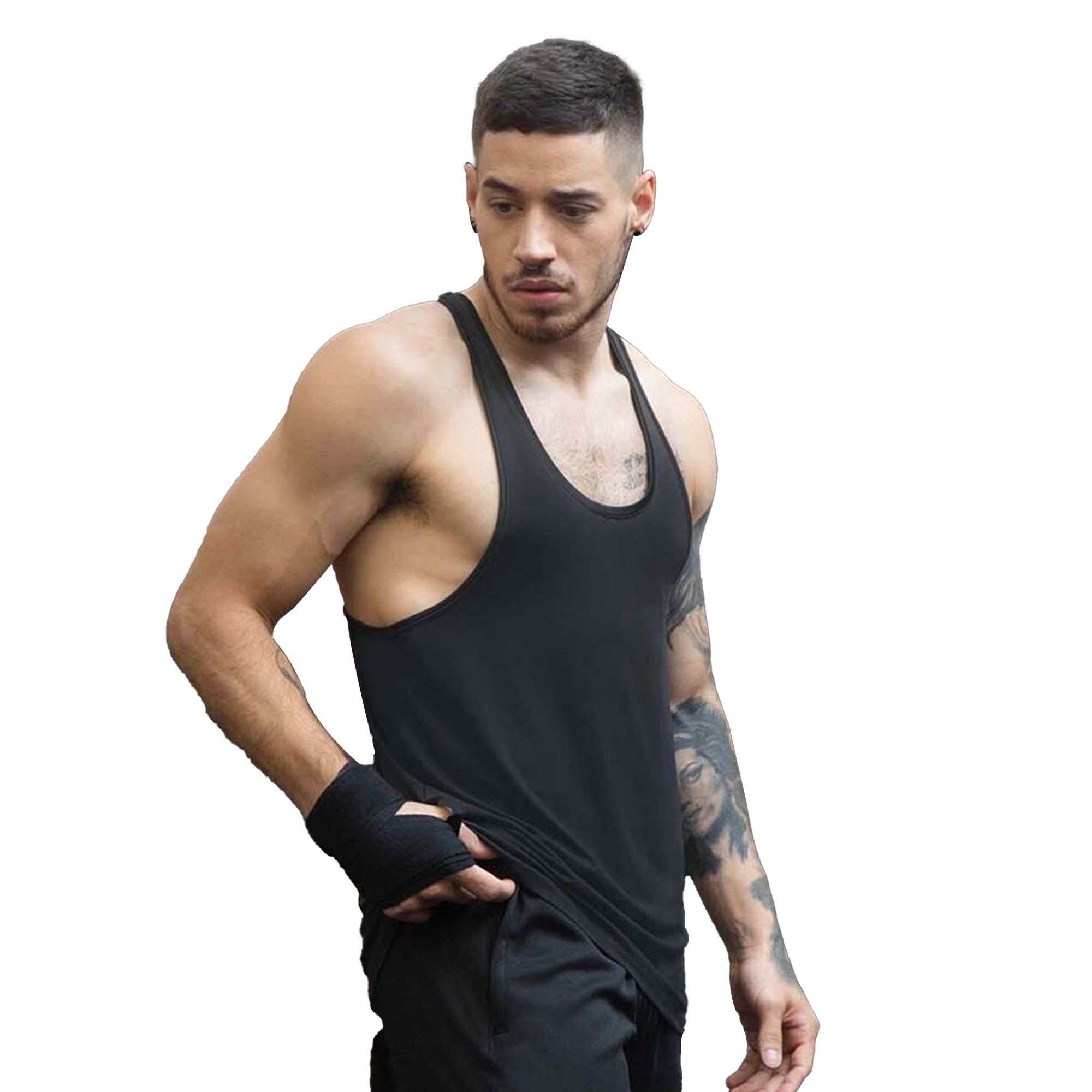 Tombo Tombo Men's Muscle Vest in Black - 3
