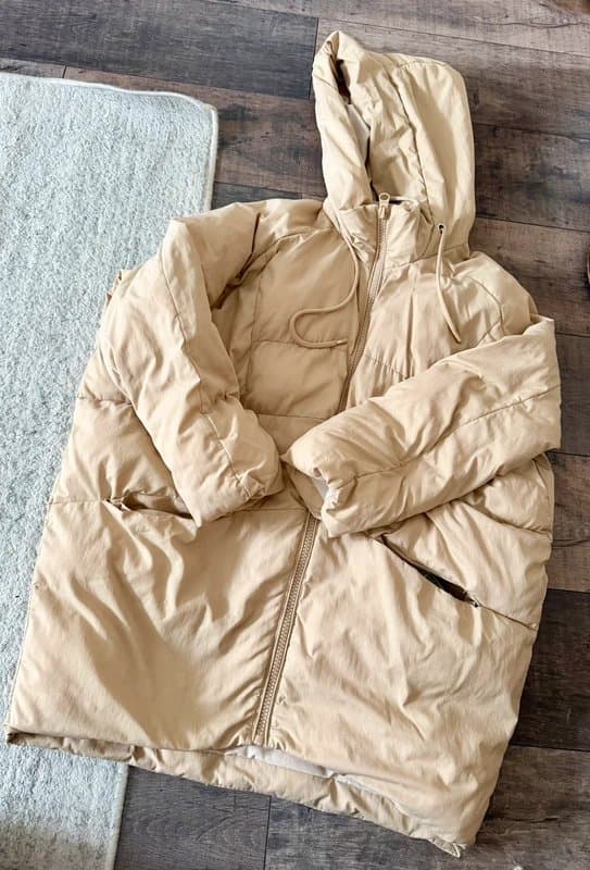Bershka Beige Puffer Coat