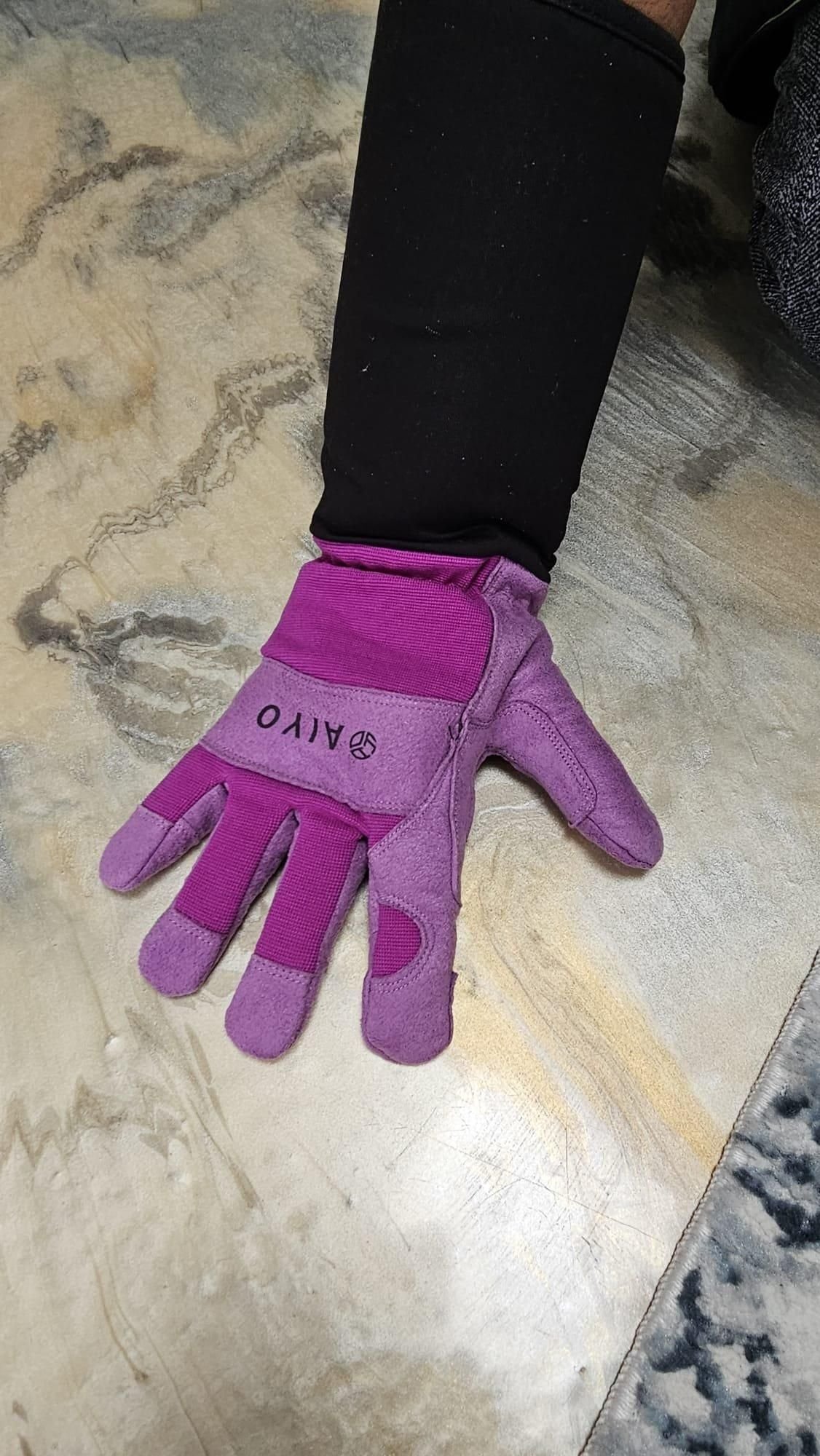 AIYO AIYO Men's Thornproof Garden Gloves in Purple - 2