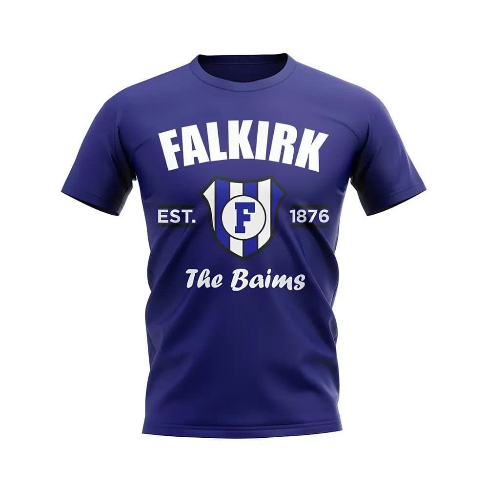 Falkirk Falkirk Men's Personalised Established Football T-Shirt in Navy