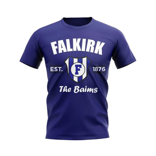 Falkirk Falkirk Men's Personalised Established Football T-Shirt in Navy - 2