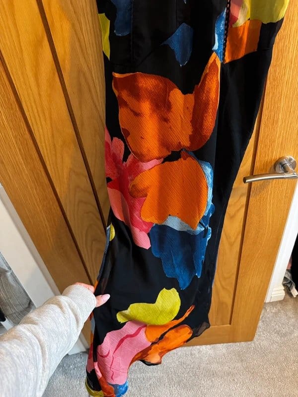 ASOS Multi-Colour Floral Chiffon Midi Dress