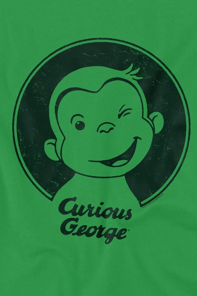 NBCU NBCU Men's Curious George Wink T-Shirt, Dark Green - 3