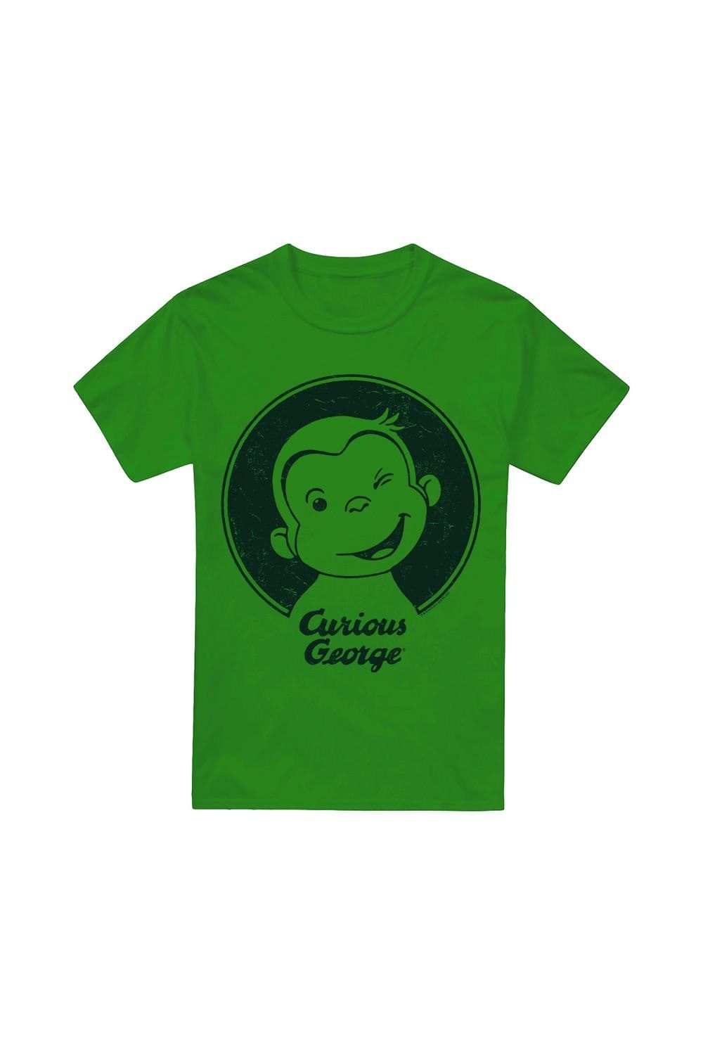 NBCU NBCU Men's Curious George Wink T-Shirt, Dark Green - 4