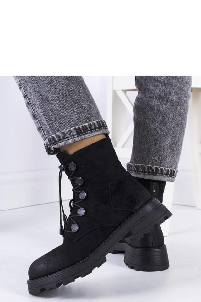 Love Lace Love Lace Women's Ankle boots with thick protected sole zip closure & insulation in Black - 3