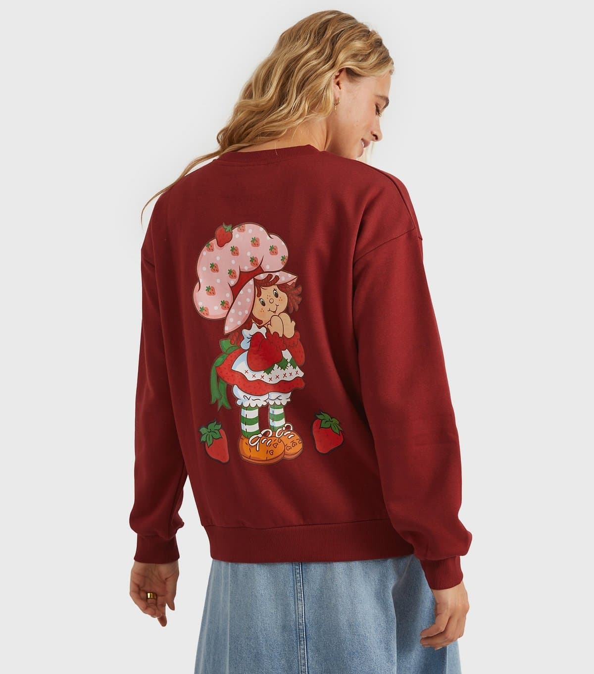 Custard Women's Clothing Red Strawberry Shortcake Sweatshirt Custard New Look
