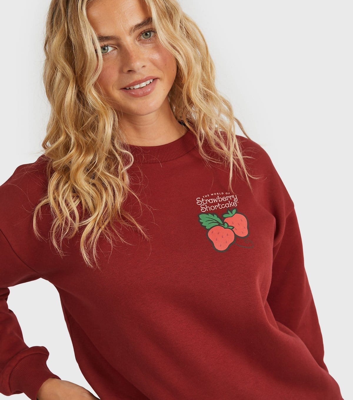 Custard Women's Clothing Red Strawberry Shortcake Sweatshirt Custard New Look - 4