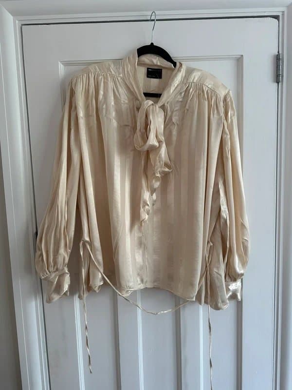 ASOS ASOS cream satin shirt