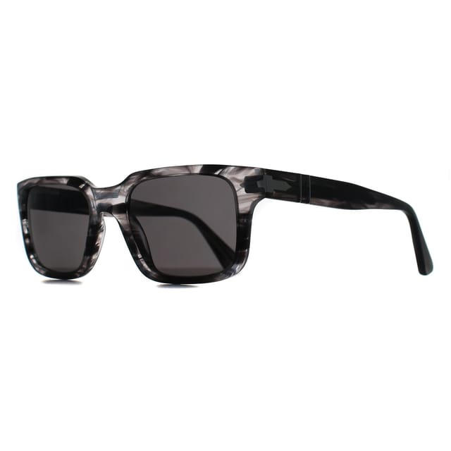 Persol Persol Men's Rectangle Striped Black & Grey Dark Grey PO3272S - 2