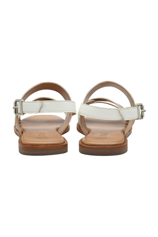 Lotus Lotus Women's 'Torro' Leather Slingback Sandals in White - 3